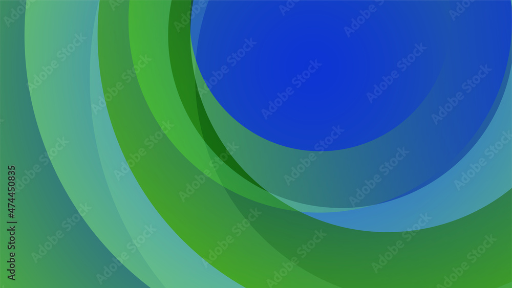 Poster circle blue green gradient colorful abstract geometric design background