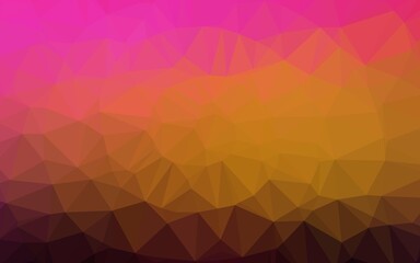 Dark Pink, Yellow vector abstract mosaic backdrop.