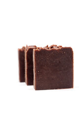 Isolated photos of handmade soap on mulled wine