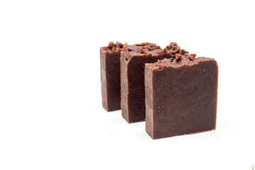 Isolated photos of handmade soap on mulled wine