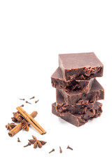Isolated photos of handmade soap on mulled wine