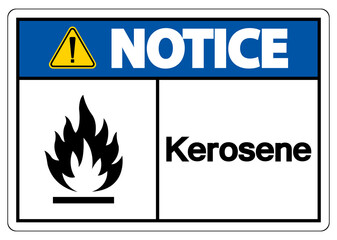 Notice Kerosene Symbol Sign On White Background