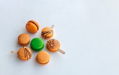Macarons on the table.