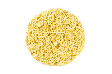 one instant noodles isolated on white background