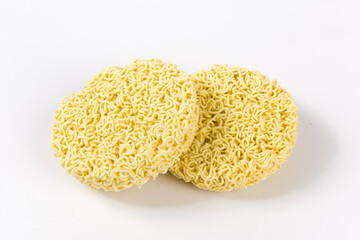 Instant noodles isolated on white background