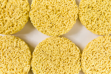 Instant noodles isolated on white background