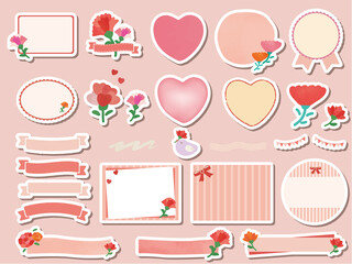 母の日　シール　フレームセット