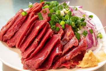 たっぷりの馬刺し