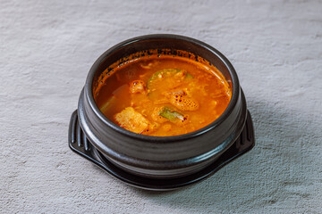 Cheonggukjang, Korean style rich soybean paste stew : A stew made with a thick soybean paste called...