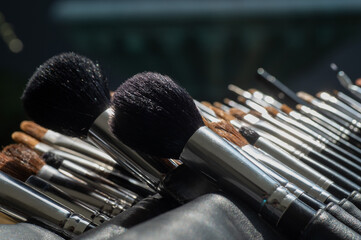 makeup brush background, beauty, cosmetic