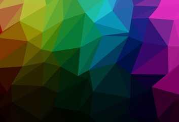 Dark Multicolor, Rainbow vector polygonal template.