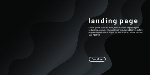 Wave black background landing page | black wavy background illustration for landing page