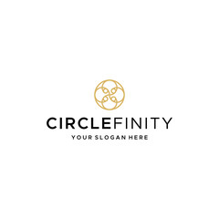 Minimalist color CIRCLEFINITY logo design 