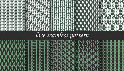 vector lace pattern with geometry shape. Jacquard Mesh Lace Fabric.