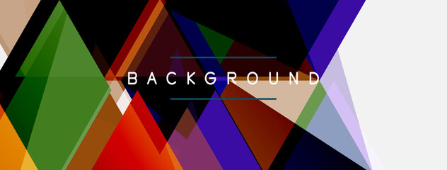 Mosaic triangles geometric background. Techno or business concept, pattern for wallpaper, banner, background, landing page