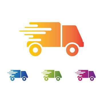 Truck logo vector icon
