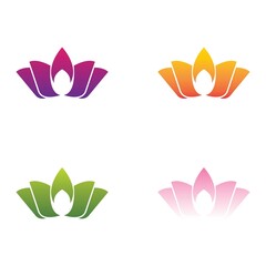 Flower logo icon set