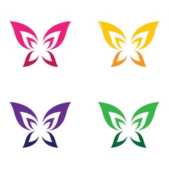 Obraz premium Butterfly logo icon set