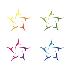 Star logo icon set