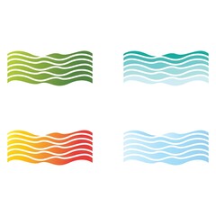 Water wave icon set