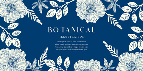 Blue Botanical Background