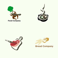 Cooking logo. Icon or symbol for design menu restaurant. Vector illustration