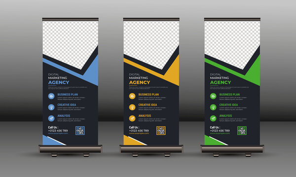 Modern Roll up banner design for corporate marketing