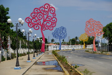 Nicaragua Managua - Malecon de Managua - Seawall Managua - Metal trees - Trees of life