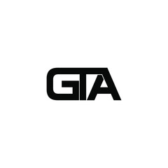 Fototapeta premium gta letter initial monogram logo design