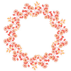 vector of flower wreath delicate