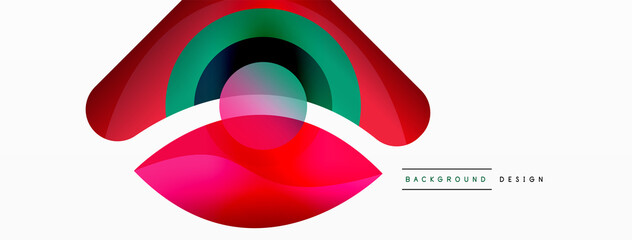 Creative geometric wallpaper. Minimal abstract background. Circle wave and round shapes composition vector illustration for wallpaper banner background or landing page