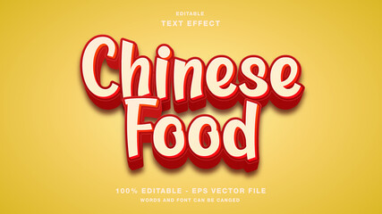 Chinese Food Text Effect Editable