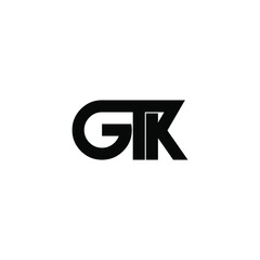 Obraz premium gtk letter initial monogram logo design