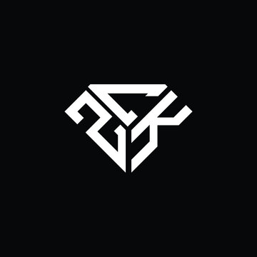 ZCK letter logo creative design. ZCK unique design