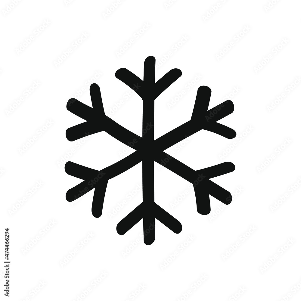 Canvas Prints snowflake line art doodle icon clipart