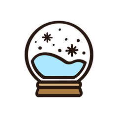 Snow globe icon doodle clipart