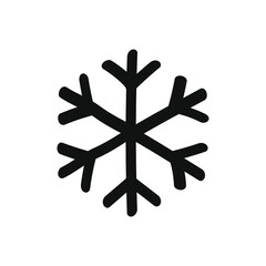 Snowflake line art doodle icon clipart