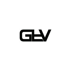Fototapeta premium gtv letter initial monogram logo design