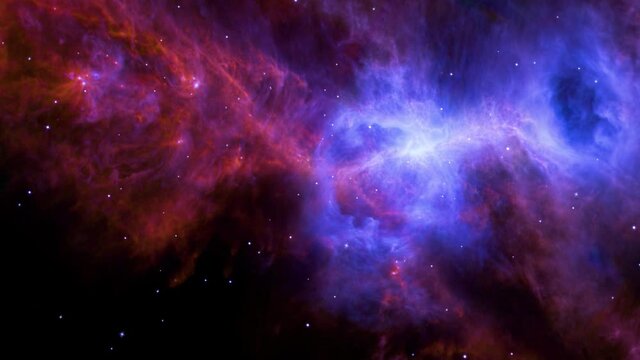 Animation of Nebula. Outer space. Galaxy. Elements of this image furnished by NASA.