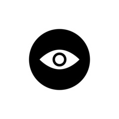Eye vector icon in circle