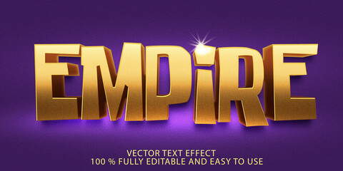 golden empire vector text effect