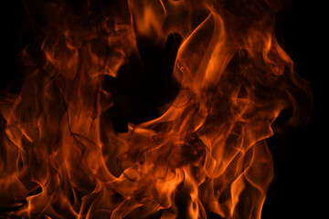 Fototapeta premium Blaze fire flame texture for banner background.