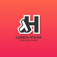 TH or HT Letter logo concept inspiration