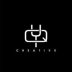 YQ, QY Letter Initial Logo Design Template Vector Illustration