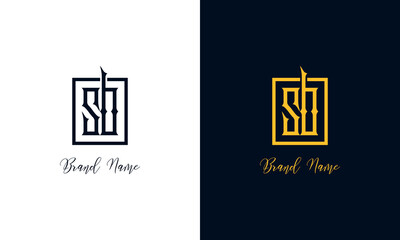 Minimal Abstract letter SB logo.