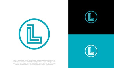 Initials L logo design. Initial Letter Logo.