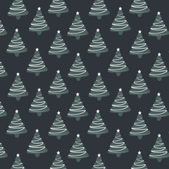 Christmas cheer with stars  seamless repeating pattern background. Trendy for fabric, texitle print, wallpaper, background, wrapping or invitation cards, packaging.