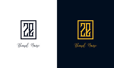 Minimal Abstract letter ZE logo.