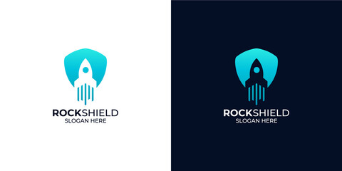 shield combination rocket logo