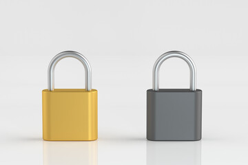 3d renderng keys and lock